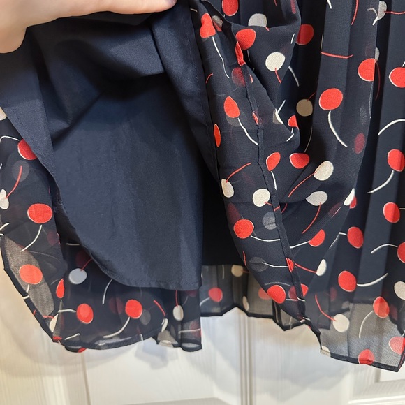 Ann Taylor Navy and Red Polka Dot Midi Skirt ♥️ - Picture 5 of 9